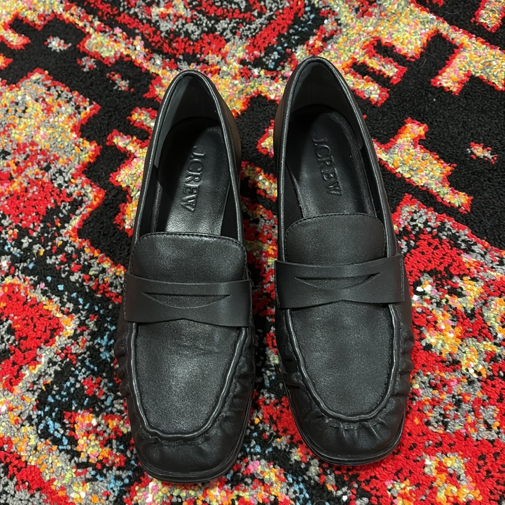 J Crew Maison Ruched Leather Loafer
